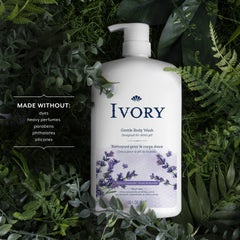 (4 pack) Ivory Mild and Gentle Body Wash, Lavender Scent, for All Skin Types, 35 fl oz