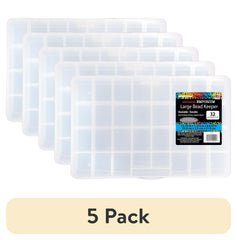 The Beadery - 32 Comp Large Bead Keeper Box - Clear Plastic - 2176