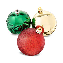 50-Count Red/Green/Gold Shatterproof Ball Christmas Ornaments, by Holiday Time - USA MEGA SHOP