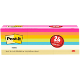 Post-it Notes, 3” x 3”, Assorted Bright Colors, 100 Sheets, 24 Pads - USA MEGA SHOP