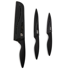 Thyme & Table Non-Stick Coated High Carbon Stainless Steel Speckled Kitchen Knives, 3 Piece Set - USA MEGA SHOP