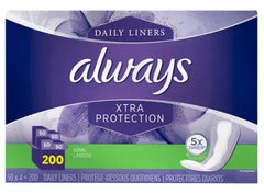 Always Xtra Protection Pantiliners, 200 ct.