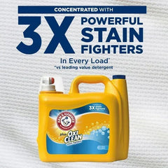 Plus OxiClean Stain Fighters Liquid Laundry Detergent, Fresh Scent, 128 Loads