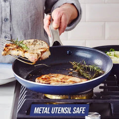 Blue Diamond Toxin Free Ceramic Nonstick Metal Utensil Open Frypan/Skillet, 12"