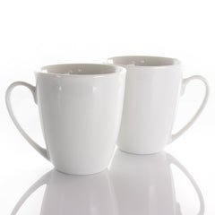 Elama Rosales 6 Piece 12 Ounce Porcelain Mug Set in White
