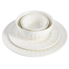 Gibson Home Gracious Dining Gourmet Expressions 40 Piece Embossed Porcelain Dinnerware Set