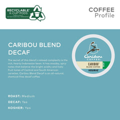 Caribou Coffee Decaf Caribou Blend K-Cup Pods, Medium Roast, 24 Count for Keurig Brewers - USA MEGA SHOP