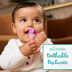 Infantino Teethimal Pop Pals Baby Teether Toy with Textured Surfaces, Pop Feature, and Linkable Loop for Babies 6-12 Months, 2-Pack - USA MEGA SHOP