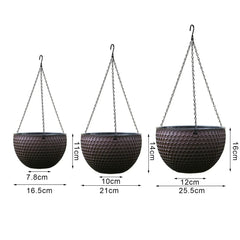 Visland Hanging Planters Self Watering Hanging Basket for Indoor Outdoor Plants Flower Plant Pot