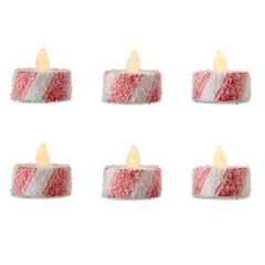 LED Flameless Tealight Candy Christmas Candles, Multicolor, 6 Count, by Holiday Time