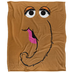 Sesame Street Snuffleupagus Face Officially Licensed Silky Touch Super Soft Throw Blanket 50' x 60'
