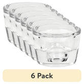 (6 pack) Mainstays Clear Glass Candleholder for Tealight and Taper Candles, 2 Inches - USA MEGA SHOP