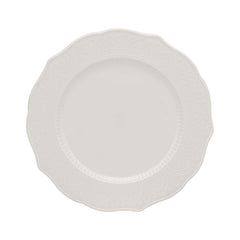 10 Strawberry Street Dahlia Porcelain 7.75" Side Plate, Set of 6, White