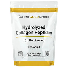 California Gold Nutrition Hydrolyzed Collagen Peptides, Type I & III, Unflavored, 7.05 oz (200 g)
