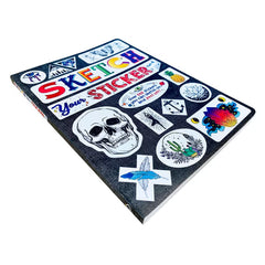 Piccadilly Sketch Your Sticker Journal for Ages 6 and Up, 7.3 x 9.7", Sticker Paper