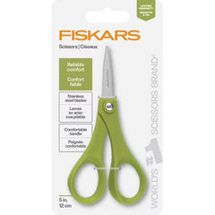 Fiskars 5" Everyday General Purpose Cutting Scissors, Green
