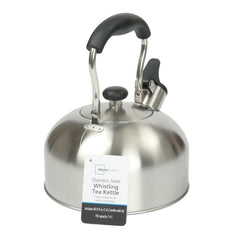 Mainstays 1.8-Liter Whistle Tea Kettle, Induction Compatible, Stainless Steel, Silver