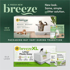 Purina Tidy Cats Breeze Bigger Cat Litter Box System Kit with Pellet Cat Litter, XL Litter Box and Litter Box Pads