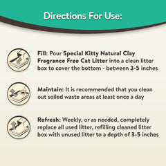 Special Kitty Scoopable Tight Clumping Cat Litter, Fresh Scent, 20 lb - USA MEGA SHOP