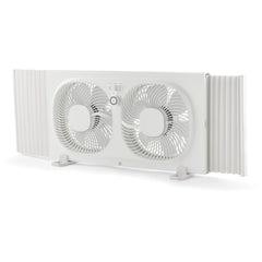 Mainstays 9'' 3-Speed, Reversable Twin Window Fan, White