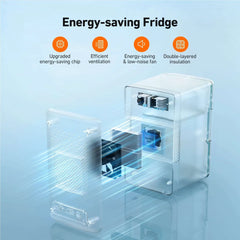 AstroAI Mini Fridge, Compact Refrigerator, Makeup Skincare Fridge 6L 8 Cans Portable Personal Cooler One Door, for Home, Car, Black, for Gifts - USA MEGA SHOP
