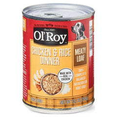 Ol' Roy Chicken & Rice Dinner Meaty Loaf Wet Dog Food, 13.2 oz Can (6 and 12 packs)