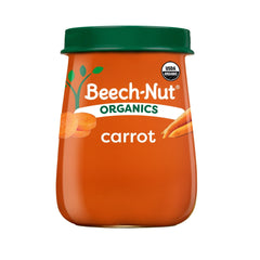 (6 pack) Beech-Nut Organics Stage 1 Organic Baby Food, Carrots, 4 oz Jar