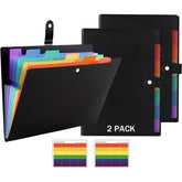 7-PocketExpandingFileFolder_2Pack_DurableAccordionOrganizerforLetterA4SizeDocuments_Portable_Expandable_IdealforOffice_School_HomeUse - USA Mega Shop