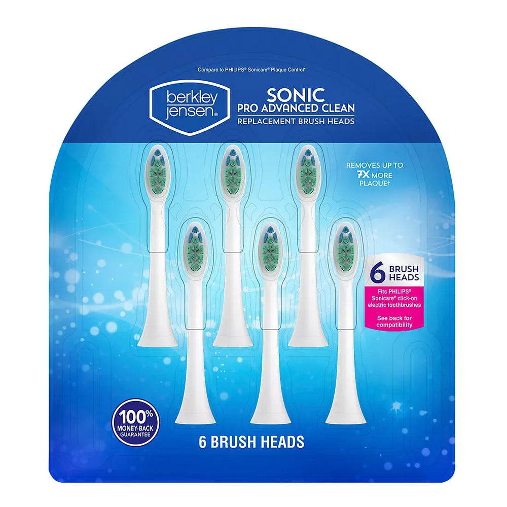 Berkley Jensen Sonic Pro Advanced Clean Replacement Brush Heads, 6 pk. - USA MEGA SHOP