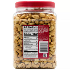 Wellsley Farms Whole Fancy Unsalted Roasted Cashews, 42 oz.