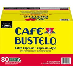 CafŽ Bustelo Coffee Espresso Style K-Cups, Dark Roast (80 Ct.)
