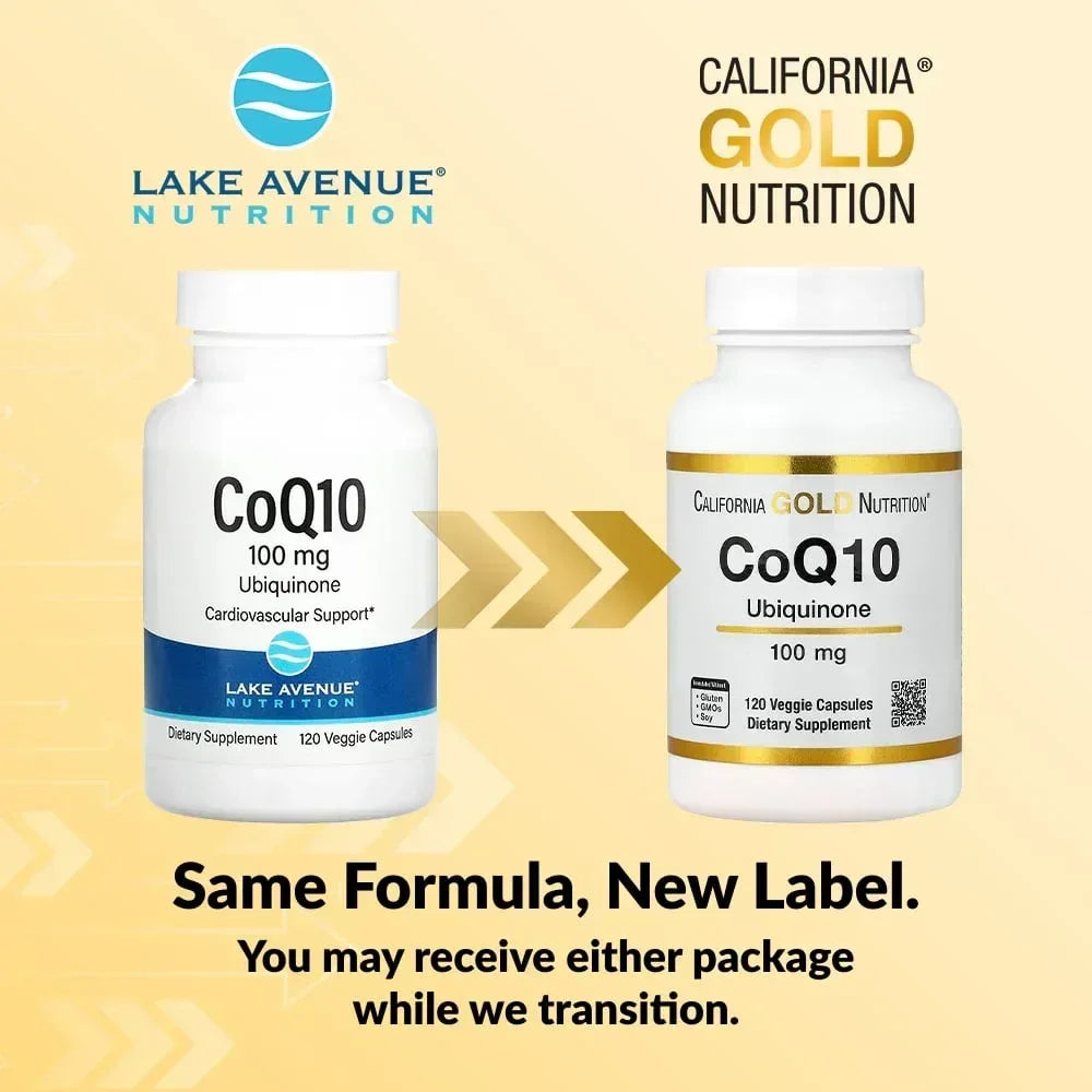 California Gold Nutrition, CoQ10, USP Grade Ubiquinone, 100 mg, 120 Veggie Capsules - USA MEGA SHOP