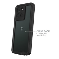 Body Glove Tidal Waterproof Phone Case for Motorola moto g (2025) - Black/Clear