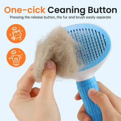 Jewyow Pet Grooming Brush - Deshedding Tool for Dogs & Cats, Short/Long Hair - Indoor Cat Brush for Shedding, Gentle Cleaning Comb for Puppies & Kittens - USA MEGA SHOP