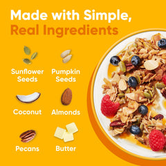 NuTrail Nut Granola Cereal, Honey Nut, No Sugar Added, Keto, Gluten Free, 11 oz. 1 Count