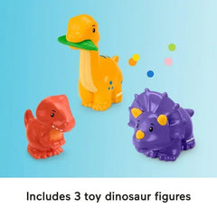Fisher-Price Little People Dinosaur Village & Play Mat Toddler Playset, 3 Toy Figures