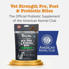 Zesty Paws Vet Strength Pre, Post & Probiotic Bites for Dogs, Dog Supplement for Gut Health, 60 Count