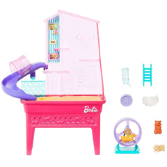 Barbie World Hamster Pet Playground Playset with Wheel, Pets & Food Accessories - USA MEGA SHOP