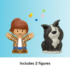 Fisher-Price Little People Push & Play Tractor, Musical Toy Farm Vehicle & 2 Figures for Toddlers
