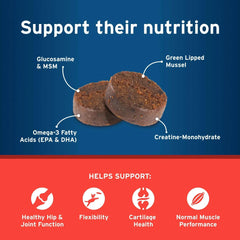 Pet Protect Dog Hip & Joint Supplement, Vet-Formulated Synovi G3, Chicken, 60 Soft Chews