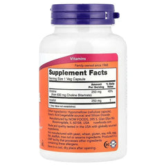 NOW Foods, Choline & Inositol, 100 Veg Capsules