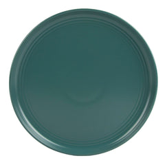 10 Strawberry Street Double Line 10.5" Round Stoneware Dinner Plate, Set of 6, Emerald Green