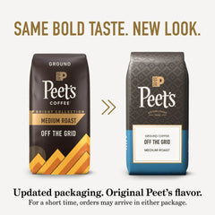 Peet's Coffee Off the Grid Premium Medium Roast Ground Coffee, Arabica, 10.5 oz