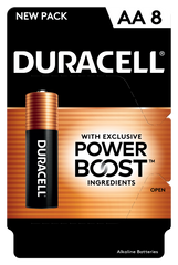 Duracell Coppertop AA Alkaline Batteries 8/PK