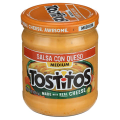 Tostitos Salsa Medium Salsa Con Queso Spread, 15 oz Jar