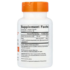 Doctor's Best, Fully Active Folate 400, 400 mcg, Veggie Caps