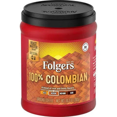 Folgers Colombian Ground Coffee, Medium-Dark Roast, 10.3-Ounce