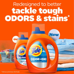 Tide Ultra Odor Defense Plus Oxi Liquid Laundry Detergent, 73 fl oz, 52 Loads