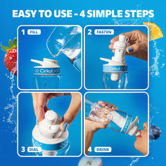 Cirkul 22 fl oz Plastic Bottle and Black Chill Sleeve Value Pack with 6 Flavor Cartridges - USA MEGA SHOP