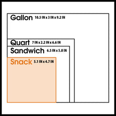 Great Value Fresh Seal Zipper Square Snack Bags, 100 Count
